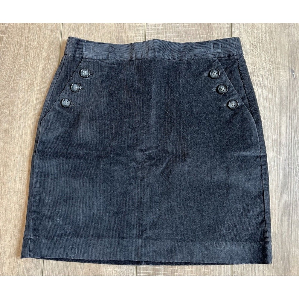Banana Republic Skirt Womens Size 2 Charcoal Grayโ Corduroy Mini Skirt Pockets